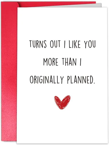 TQDaiker Divertida tarjeta de aniversario para marido, novio, preciosa tarjeta del día de San Valentín de esposa, novia, tarjeta de amor para él y