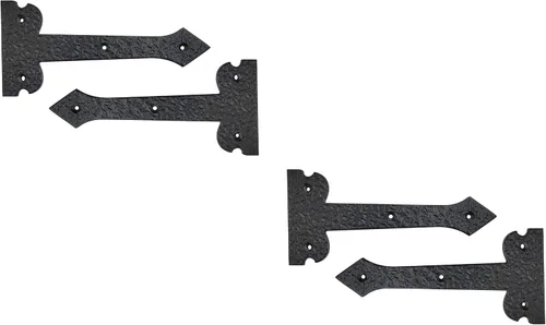 Miniatura 17 de Adonai Hardware Agee - Correa de aluminio resistente de 7 pulgadas con bisagra frontal falsa o falsa o falsa (paquete de 4, latón antiguo)