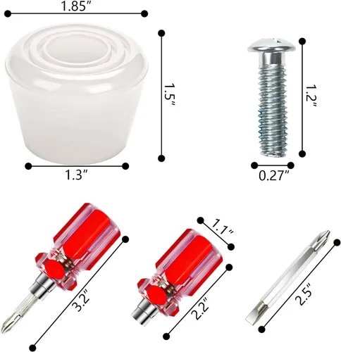 Miniatura 3 de 2 tapones para patinar y patinar con freno con eje de tornillo con tuercas, mini llave, tapones de freno de doble fila para patinaje