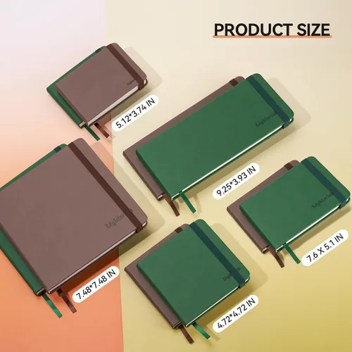 Miniatura 7 de Lightwish Diario de acuarela, 100% algodón, cuaderno de bocetos pequeño de papel de acuarela de prensa en caliente 4.96" x 3.62", 20 hojas Verde