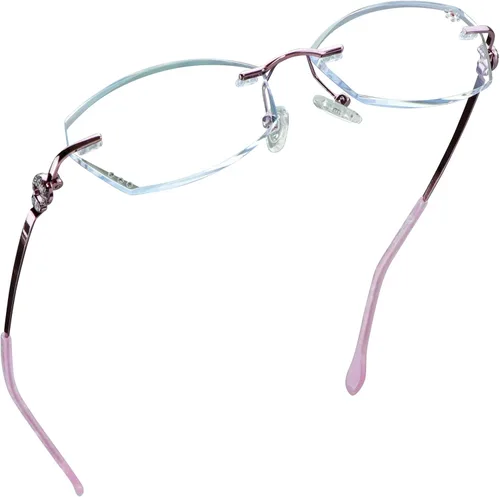 Miniatura 6 de LifeArt Lentes de lectura con bloqueo de luz azul sin montura con lente personalizada que reducen la fatiga ocular con diamantes elegantes