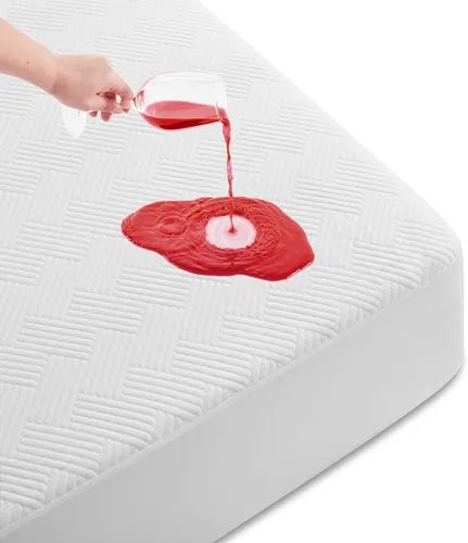 Miniatura 10 de Cozymaker Protector de colchón 100% impermeable, tamaño individual, funda de colchón refrescante ajustable de 8 a 21 pulgadas, bolsillo profundo