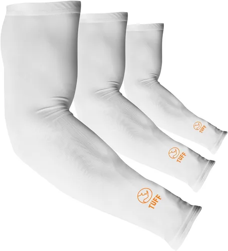Miniatura 26 de TUFF - Mangas de compresión para brazos refrigerantes, mangas de brazo UPF 50 para hombres y mujeres.. Beige 1 Par