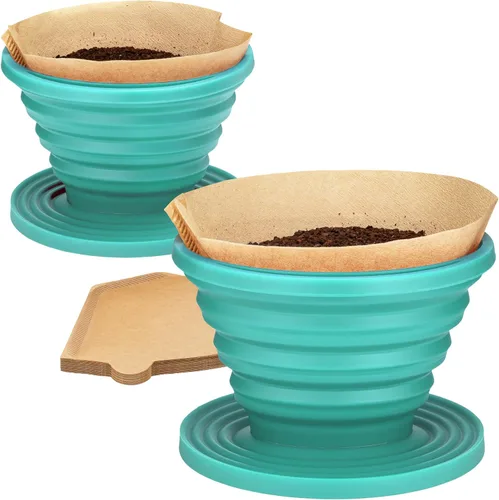 Miniatura 14 de COLETTI Sierra Camping Gotero de Café Pour Over — Gotero de Café Pour Over Plegable — Incluye Paquete de Filtros de Papel [Negro, Paquete de 1]