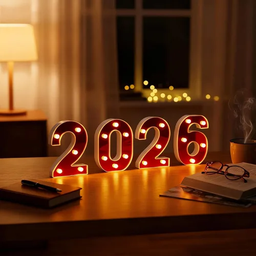 Miniatura 5 de Coume Número de luz LED 2026, números gigantes de marquesina para decoraciones de graduación, decoraciones de graduación 2026 para estudiantes