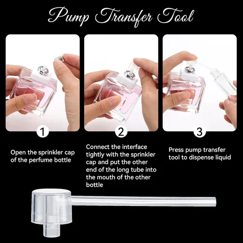 Miniatura 4 de 10 piezas de kit de herramientas de recarga de perfume, herramientas de transferencia de dispensador de perfume de plástico, juego de herramientas