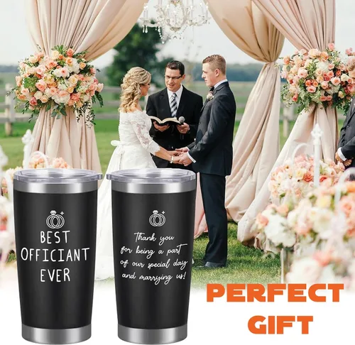 Miniatura 6 de Taza de café de regalo oficial de boda, regalo de novia y novio, regalo de agradecimiento para oficiante de boda, taza oficial de 20 onzas, taza