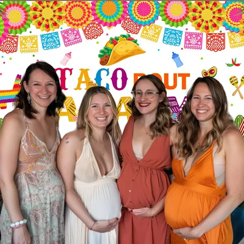 Miniatura 6 de Avezano Taco Bout a Baby - Fondo de fiesta mexicana para baby shower, pancarta temática de cactus neutro, 70.8 x 43.3 pulgadas