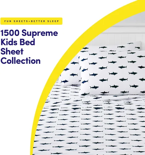 Miniatura 85 de Colección de sábanas para niños 1500 Supreme - Divertido, colorido y cómodo juego de sábanas para niños y niñas, juego de sábanas para camas