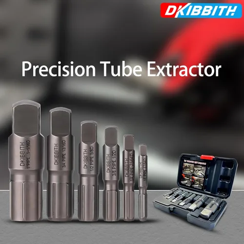 Miniatura 7 de Juego de extractor de tuberías, 6 piezas de extractores de tubos rotos de acero resistente para quitar tubos roscados dañados y accesorios de 1/8
