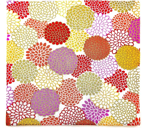 Miniatura 3 de 5 piezas de tela de algodón para manualidades, cuadrados de retazos, 50 x 50 cm (20 x 20 pulgadas), coloridas telas japonesas para envolver, Amarillo
