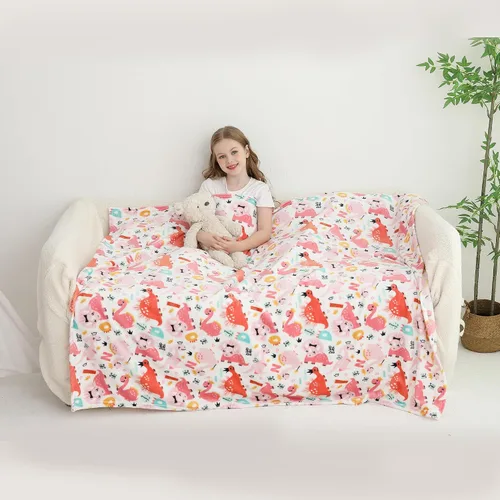 Miniatura 16 de Softan Manta Decorativa de Unicornios para Niños que Brilla en la Oscuridad, Regalos de Manta para Niños y Niñas, Manta de Franela Suave y Acogedora