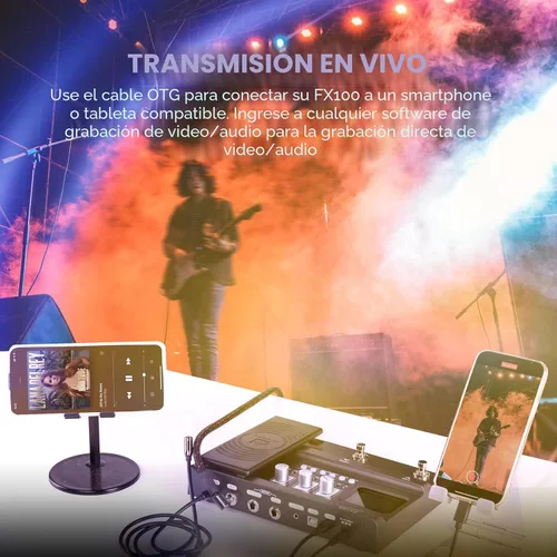 Miniatura 5 de Pedal de efectos múltiples para guitarra FLAMMA FX100 con 55 modelos de amplificador 151 efectos integrados 80' Looper 40 máquina de ritmos 10