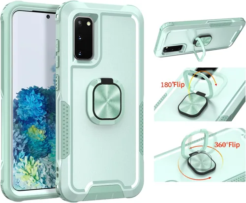 Asuwish Funda para Samsung Galaxy S20 5G con soporte de anillo magnético, resistente, de cuerpo completo, híbrido, de silicona, a prueba de golpes,