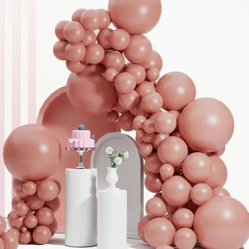 Miniatura 9 de 53 globos rosados de doble relleno (18/12/10/5 pulgadas) para fiestas bohemias, baby shower, cumpleaños, bodas (rosa bebé)