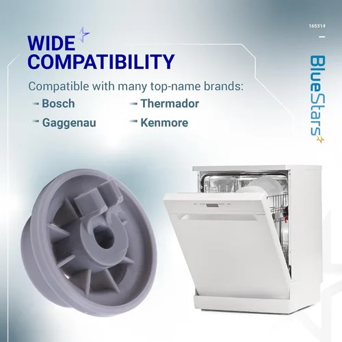 Miniatura 5 de BlueStars 165314 Rueda del Estante Inferior del Lavavajillas Piezas de Lavavajillas Bosch - Compatible con lavavajillas Bosch y Kenmore - Reemplaza