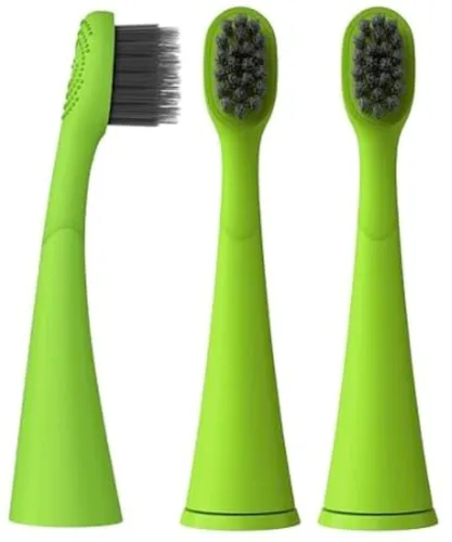Miniatura 10 de BURST Cabezales de repuesto originales para cepillo de dientes eléctrico para niños (espuma de mar verde azulado/paquete de 3) Ajuste perfecto