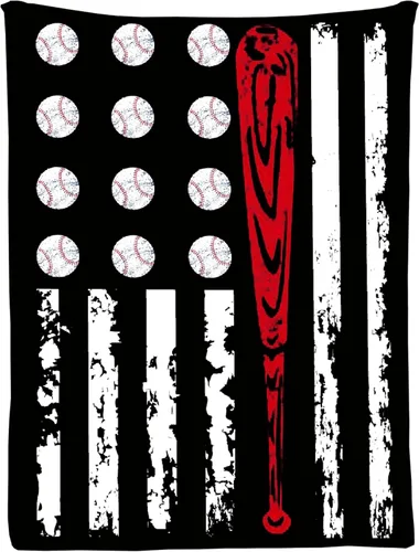 Miniatura 31 de Manta personalizada de béisbol para sofá, manta personalizada con nombre, manta ligera de felpa mullida de 60 x 50 pulgadas, para adolescentes