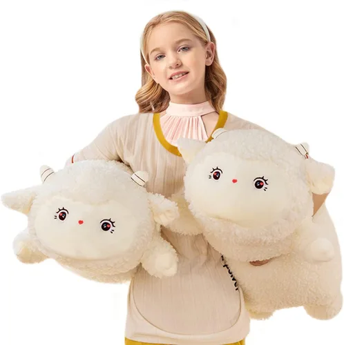 Miniatura 22 de ELAINREN Almohada rellena de ovejas moradas ultrasuaves Cuddle Cordero Felpa Cojín Decoración Regalos/19.6