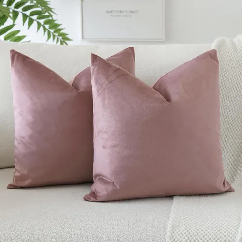 Miniatura 22 de OTOSTAR Fundas de almohada decorativas de terciopelo suave, funda de cojín cuadrada sólida, fundas de almohada para decoración del hogar, fundas