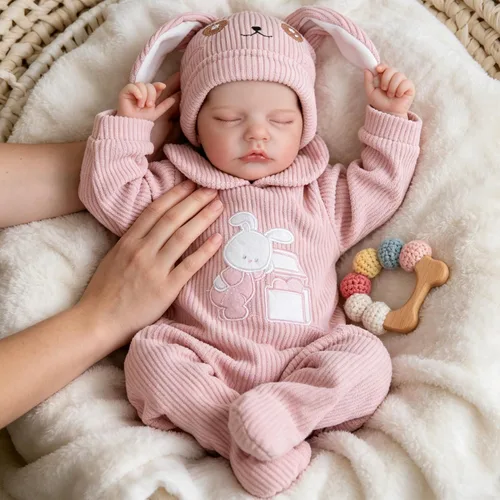 Miniatura 2 de Milidool Muñecas de Bebé Renacidas Realistas - Muñecas de Bebé Recién Nacida Realistas Posicionables de 18 Pulgadas, Cuerpo de Tela Suave Muñeca