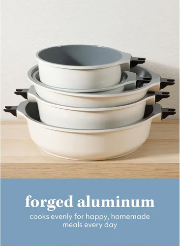 Miniatura 5 de Sur La Table Kitchen Essentials - Juego de utensilios de cocina de 13 piezas con mango desmontable, sin PFA, cerámica de alta calidad, Blanco