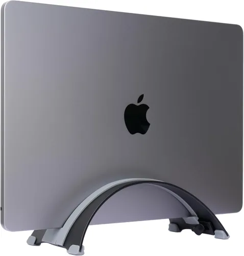 Miniatura 2 de Soporte vertical ajustable para laptop – aluminio 6061, precisión CNC, acabado anodizado, se adapta a todas las computadoras portátiles, incluyendo
