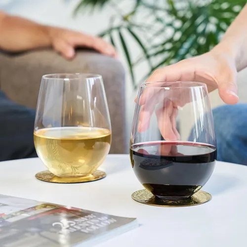 Miniatura 4 de True Juego de copas de vino sin tallo, copas modernas para vinos tintos y blancos, cócteles, bebidas, regalos de boda, inauguración de la casa