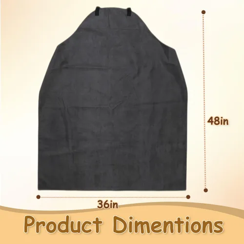 Miniatura 4 de Urby Delantal de trabajo grande y alto de talla grande: delantal de soldadura de cuero resistente al fuego, lona de madera y taller.