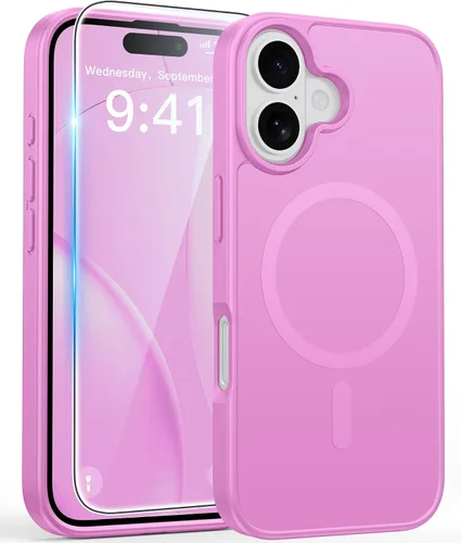 Miniatura 96 de FNTCASE - Funda para iPhone 16 Pro: magnética, mate, translúcida, de grado militar, protectora contra caídas, resistente, fina, duradera y a prueba