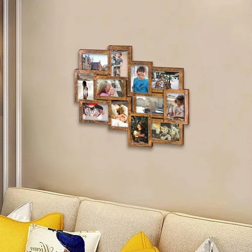 Miniatura 7 de J.M.Deco Marcos de Fotos Collage de 12 Aberturas Reunión Amigos Familia Memoria Marcos de Fotos para Decoración de Pared Marco de Fotos Selfie