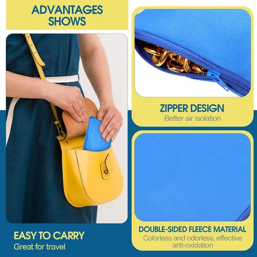 Miniatura 2 de 12 bolsas de almacenamiento de joyas de plata con cremallera antideslustre, bolsas de protección de plata para joyas, bolsas de prevención