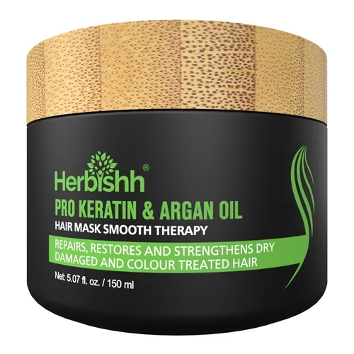Miniatura 11 de Herbishh Mascarilla capilar de argán, acondicionador e hidratación profundos para un cabello de aspecto más saludable, 0.8 fl oz para cabello muy