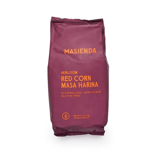 Masienda Harina de Masa de Maíz Rojo Heirloom/Harina 2.2 libras (paquete de 2) – Harina de maíz nixtamalizada perfecta para tortillas de maíz,