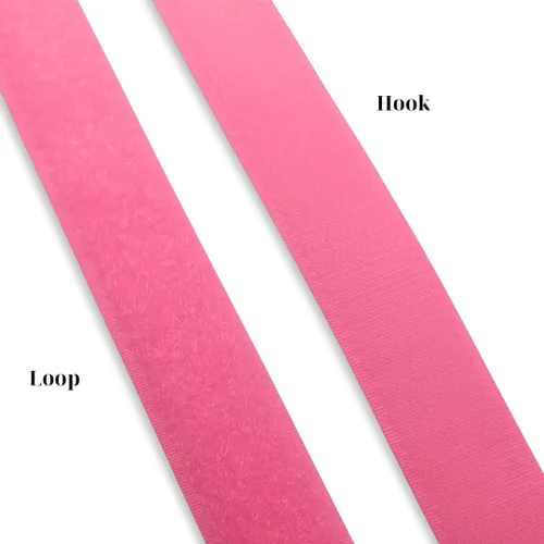 Miniatura 7 de Cinta de gancho y bucle de 1 pulgada de ancho Rosa para coser, no adhesiva, de 1 yarda de largo, cinta de gancho y bucle de nylon rosa, juego