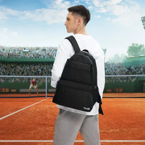 Miniatura 6 de Sucipi Bolsa de Tenis Profesional Mochila de Tenis para Hombres y Mujeres Bolsas de Raqueta con Capacidad para 2 Raquetas con Compartimento