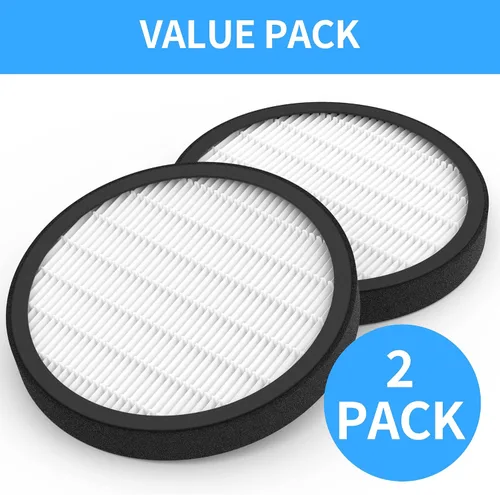 Miniatura 3 de Paquete de 2 filtros de repuesto Halo True HEPA, compatible con Pure Enrichment PureZone Halo Purifier PEAIRDSK, filtros HEPA 2 en 1