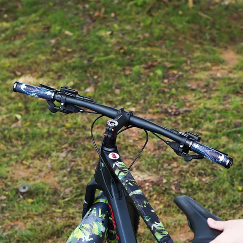 Miniatura 3 de CHOOEE Manillar de bicicleta de montaña con abrazadera de doble bloqueo, manillar de ciclismo antideslizante de goma MTB Grips,0.866 in Bicicletas