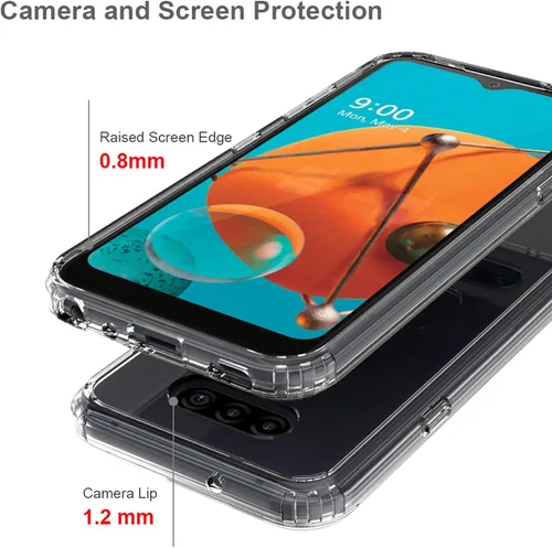 Miniatura 2 de Compatible con LG Aristo 5, funda transparente impresa, a prueba de golpes, arañazos, compatible con LG Phoenix 5/Fortune 3/Tribute Monarch/Risio 4