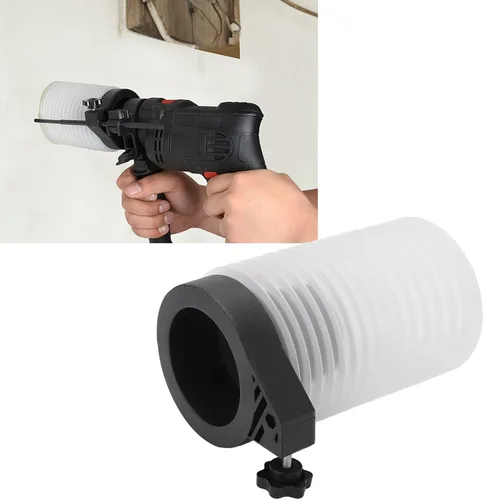 Miniatura 4 de Cuenco de polvo de taladro, colector de polvo de taladro colector de gran capacidad, martillo eléctrico cubierta blanca para perforar