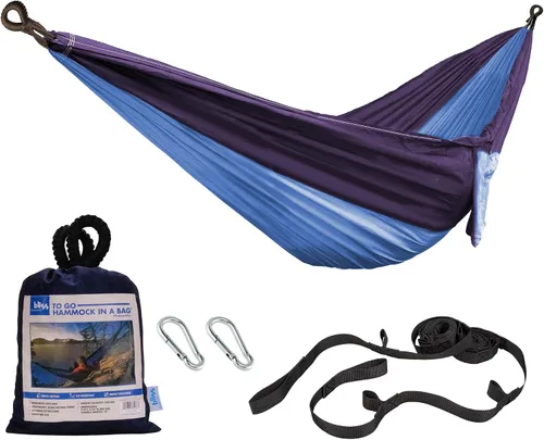 Miniatura 15 de Bliss Hammocks Hamaca en una bolsa con mosquitera y correas ajustables para árboles, hamaca de nailon para acampar y uso al aire libre, capacidad