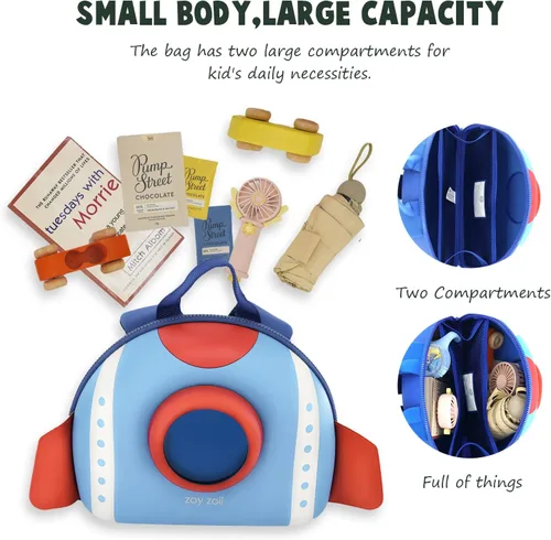 Miniatura 3 de zoy zoii Mochila para niños, linda mochila para niños pequeños, bolsa de viaje preescolar, mochila casual para niñas y niños, B8 acorazado, 11.4 x