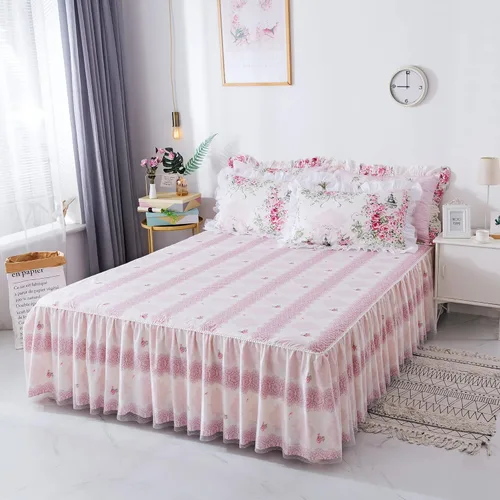 Miniatura 3 de FADFAY, Juego de ropa de cama romántica con estampado de flores, juego de cama rural rústico, funda de edredón con volantes de encaje de princesa