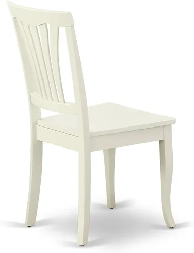 Miniatura 15 de East West Furniture ANAV5-LWH-W - Juego de mesa de comedor de 5 piezas, incluye una mesa de cocina redonda con pedestal y 4 sillas de comedor, 36 x
