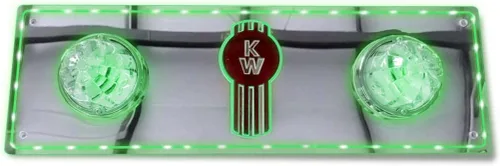 Miniatura 10 de Florida's Finest Customs compatible con luces de techo para dormitorio Kenworth (azul) Placa de luz de cúpula y acabado espejado Inserto