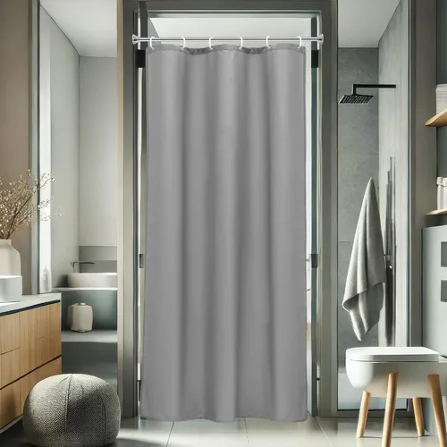 AooHome - Forro para cortina de ducha, Tela, Gris claro