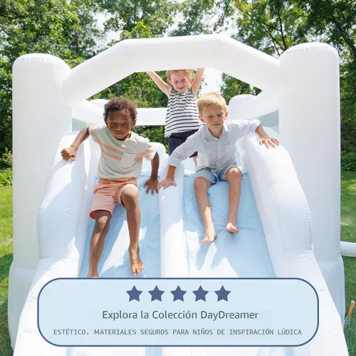 Miniatura 4 de Bounceland Obstacle Dream Bouncer Combo Slides, 18.5 pies x 8.5 pies x 6 pies de alto, soplador de aire incluido con GFCI, toboganes dobles, carrera