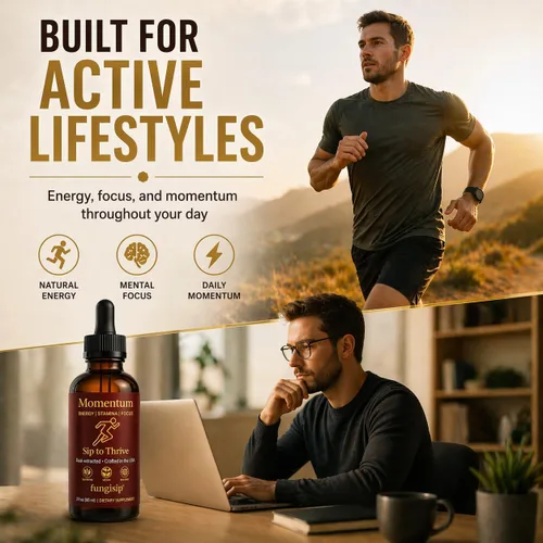 Miniatura 6 de Momentum Cordyceps & Lion's Mane - Gotas de tintura de hongos - Extracto líquido Energy & Focus - Ingredientes orgánicos - 2 onzas