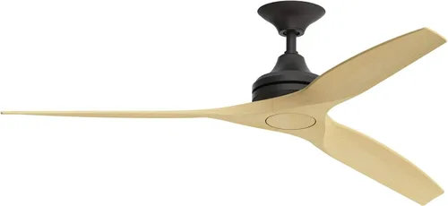 Miniatura 36 de Fanimation Spitfire - Ventilador de techo para interiores y exteriores de 60 pulgadas, níquel cepillado con cuchillas naturales