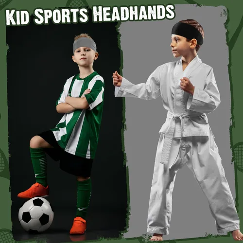 Miniatura 33 de Deekin 6 diademas de fútbol para niños, diademas de fútbol para niños, bandas para el sudor atléticas para niños, diademas de fútbol para niños